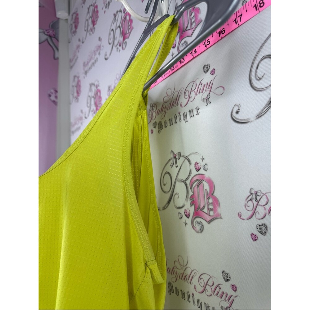 Balance tank top racer back bright lime green Neon Yellow Racerback Tank Top - Picture 6 of 9